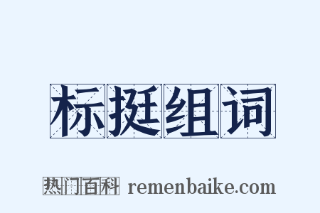 标挺组词是什么意思的图片